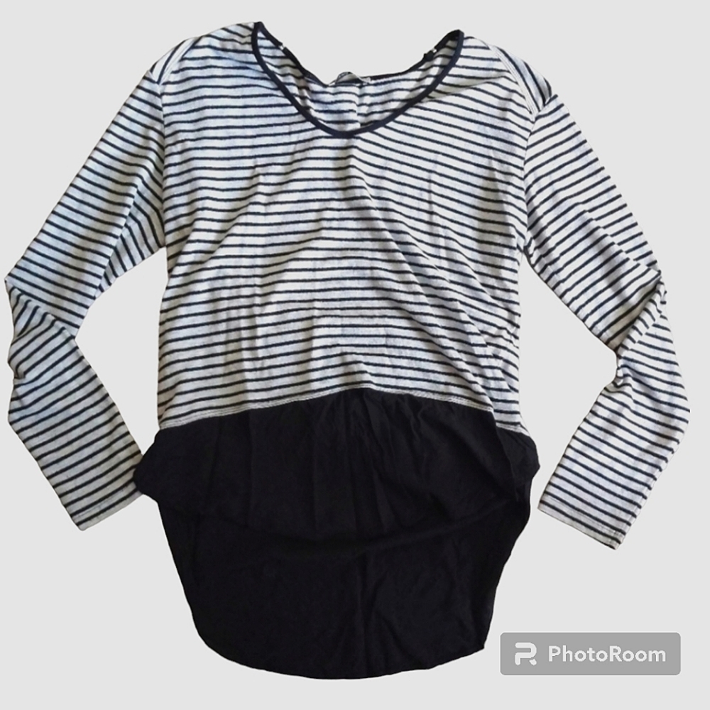 Zara Striped Long Sleeve Top size L